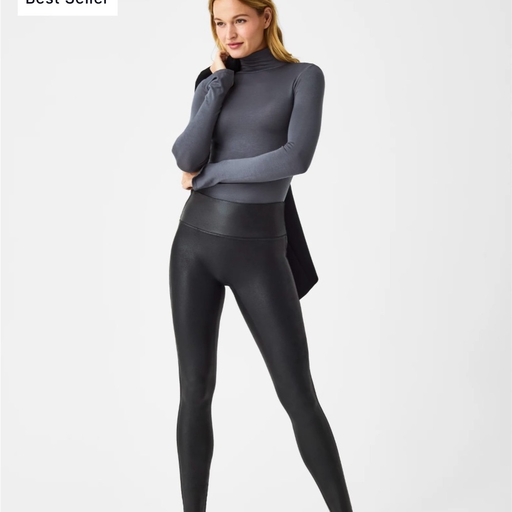 SPANX Faux leather leggings NWT